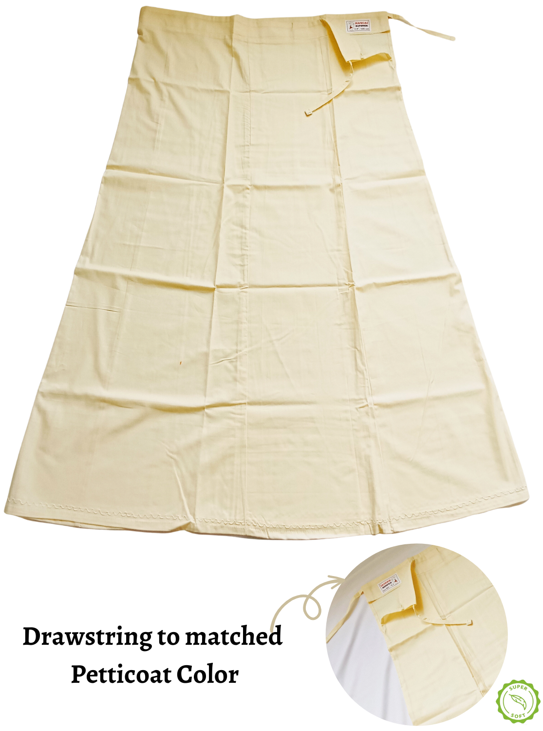 New Arrivals Premium MANGAI Embroidery Superior Cotton Petticoats - 7 PartSoft & Comfort Multicolor Petticoats