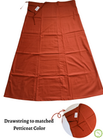 MANGAI Premium Superior Cotton Petticoats - 7 Part Embroidery Design | Matched Drawstring | Premium Quality (SPR-PC)