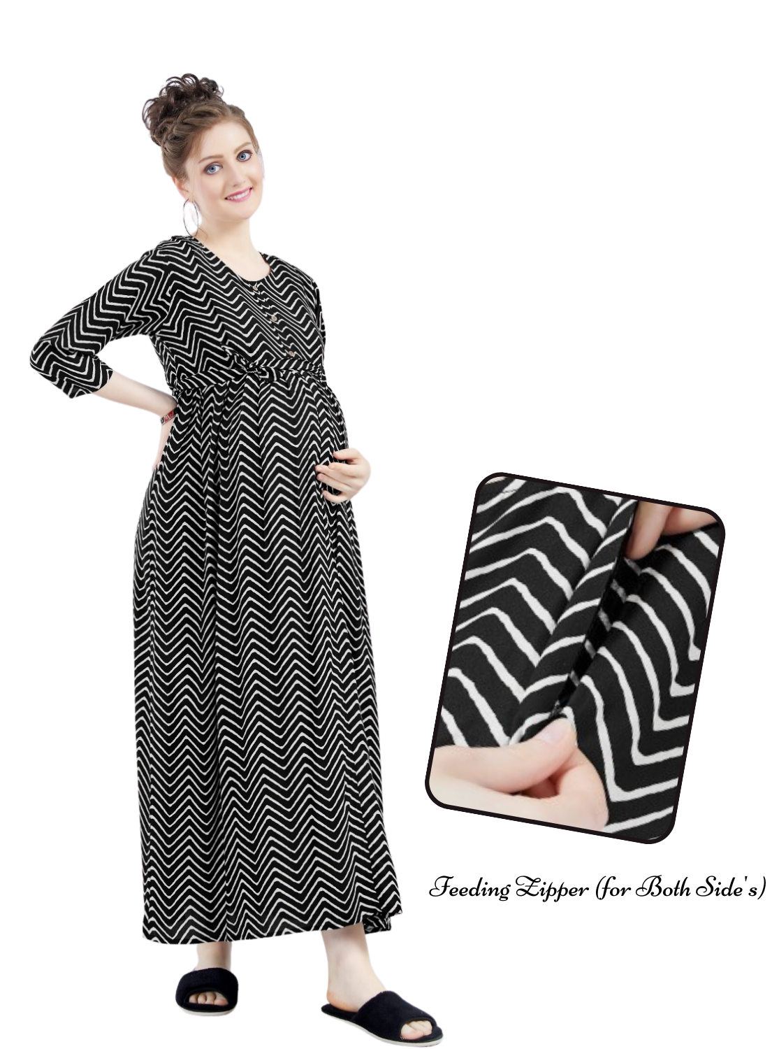 New ONLY MINE 4-IN-ONE Mom's Wear - Soft & Smooth Rayon | Maternity | Feeding | Maxi | Long Frock | Casual Wear