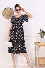 Rayon MAXI FROCK Model Nighties | Fancy Petal Sleeve | Fancy Neck & Side Pocket | Pleated Frock MAXI Style | Trendy Collection's for Stylish Women & Teenage Girl (FSF)