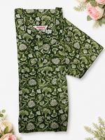 MANGAI Premium Cotton Printed Pleated Model Half Sleeve 3XL Size Nighties With Fancy Neck | With Side Pocket (3PZ)