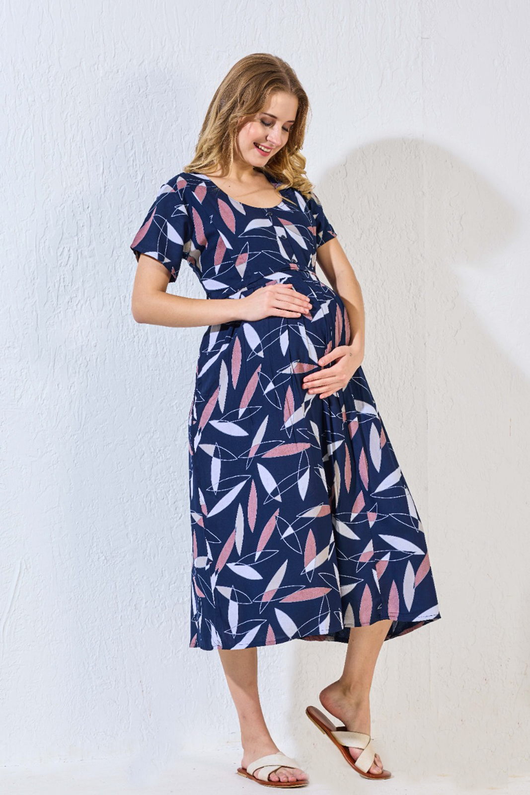 New Arrivals 4-IN-ONE MAXI Mom's Feeding & Casual Wear | Stylish Maxi Style | Invisible Feeding Zipper | Perfect Pre & Post Pregnancy Wear (FIO-MXI)
