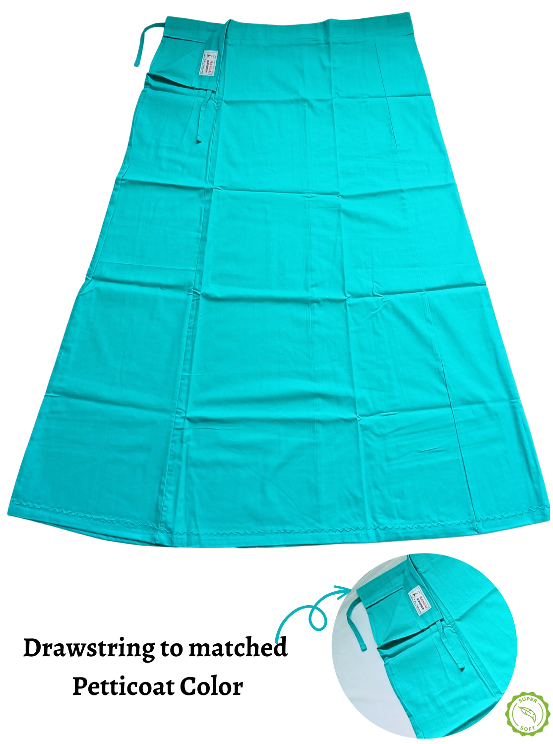 MANGAI Superior Cotton Petticoats - 8 Part Premium Embroidery Petticoats