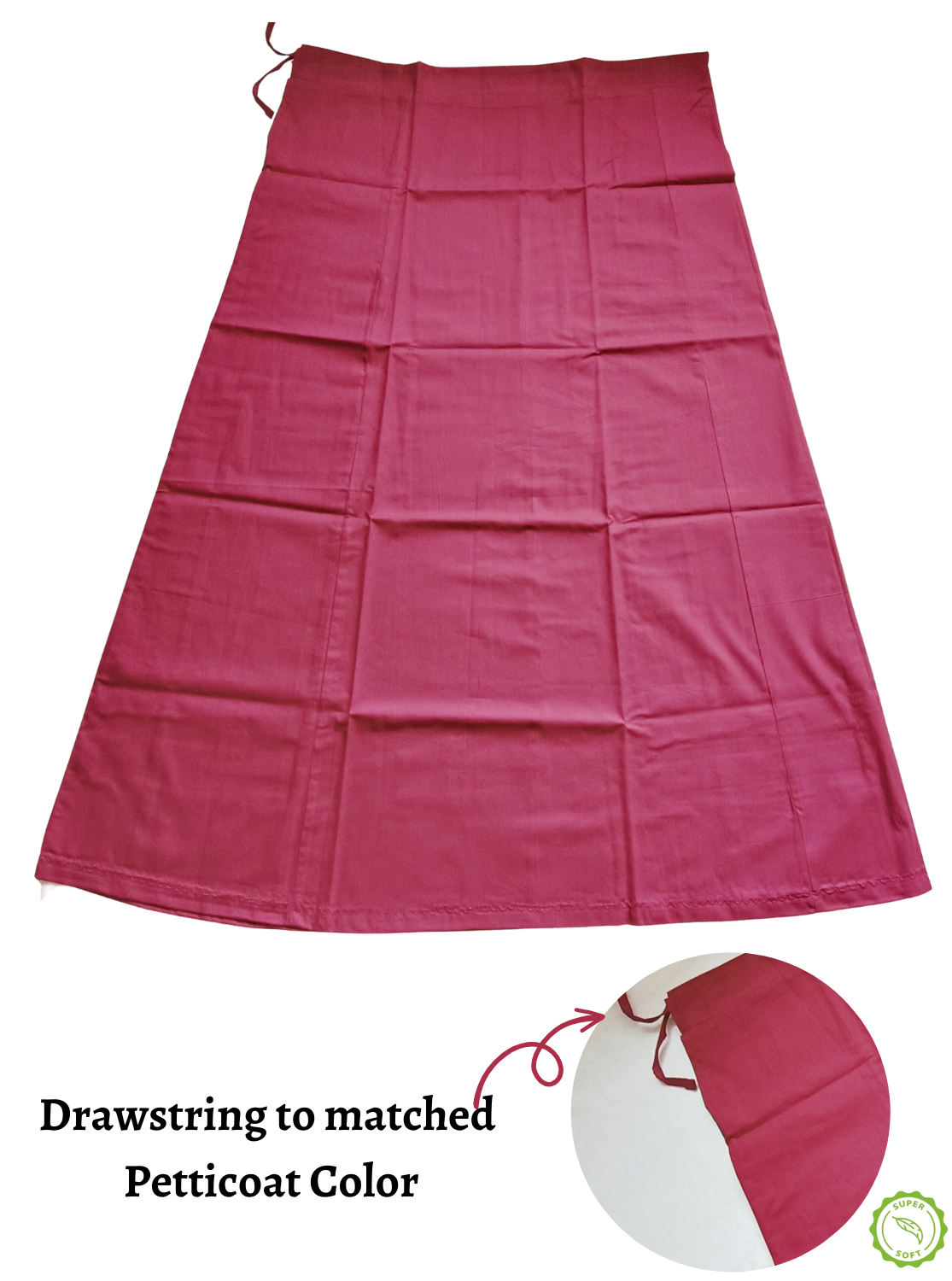 MANGAI Superior Cotton Petticoats - 8 Part Premium Embroidery Petticoats