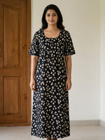 MANGAI Premium Cotton Printed Pleated Model Half Sleeve 4XL Size Shrinkage Free Nighties (4PZ)