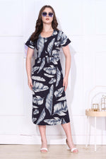 Rayon MAXI FROCK Model Nighties | Round Neck & Side Pocket | Pleated Frock MAXI Style | Trendy Collection's for Stylish Women & Teenage Girl (FRH)