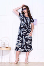 Rayon MAXI FROCK Model Nighties | Round Neck & Side Pocket | Pleated Frock MAXI Style | Trendy Collection's for Stylish Women & Teenage Girl (FRH)