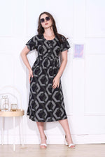 Rayon MAXI FROCK Model Nighties | Round Neck & Side Pocket | Pleated Frock MAXI Style | Trendy Collection's for Stylish Women & Teenage Girl (FRH)