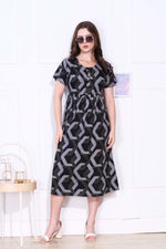 Rayon MAXI FROCK Model Nighties | Round Neck & Side Pocket | Pleated Frock MAXI Style | Trendy Collection's for Stylish Women & Teenage Girl (FRH)