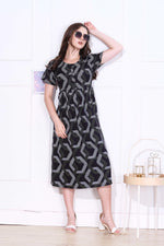 Rayon MAXI FROCK Model Nighties | Round Neck & Side Pocket | Pleated Frock MAXI Style | Trendy Collection's for Stylish Women & Teenage Girl (FRH)