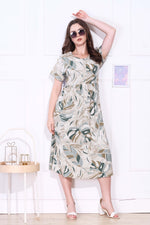 Rayon MAXI FROCK Model Nighties | Round Neck & Side Pocket | Pleated Frock MAXI Style | Trendy Collection's for Stylish Women & Teenage Girl (FRH)