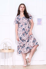 Rayon MAXI FROCK Model Nighties | Round Neck & Side Pocket | Pleated Frock MAXI Style | Trendy Collection's for Stylish Women & Teenage Girl (FRH)