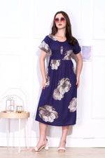 Rayon MAXI FROCK Model Nighties | Round Neck & Side Pocket | Pleated Frock MAXI Style | Trendy Collection's for Stylish Women & Teenage Girl (FRH)