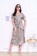 Rayon MAXI FROCK Model Nighties | Round Neck & Side Pocket | Pleated Frock MAXI Style | Trendy Collection's for Stylish Women & Teenage Girl (FRH)