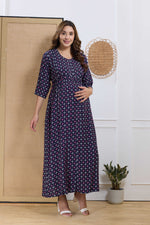 Soft Rayon4-IN-ONE Mom's Feeding & Casual Wear| Pre & Post Maternity Wear | Fancy Long Frock | Best Choice for Pregnancy Women (4-IN-ONE)