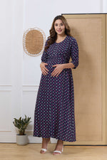 Soft Rayon4-IN-ONE Mom's Feeding & Casual Wear| Pre & Post Maternity Wear | Fancy Long Frock | Best Choice for Pregnancy Women (4-IN-ONE)