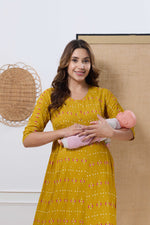 Soft Rayon4-IN-ONE Mom's Feeding & Casual Wear| Pre & Post Maternity Wear | Fancy Long Frock | Best Choice for Pregnancy Women (4-IN-ONE)