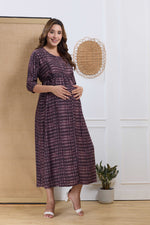 Soft Rayon4-IN-ONE Mom's Feeding & Casual Wear| Pre & Post Maternity Wear | Fancy Long Frock | Best Choice for Pregnancy Women (4-IN-ONE)