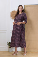 Soft Rayon4-IN-ONE Mom's Feeding & Casual Wear| Pre & Post Maternity Wear | Fancy Long Frock | Best Choice for Pregnancy Women (4-IN-ONE)