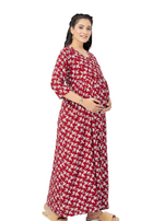 New ArrivalsONLY MINE Premium 4-IN-ONE Mom's Wear - Soft & Smooth Rayon | Maternity | Feeding | Long Frock | Casual Wear for Pregnancy Women's (4-IN-ONE-LFRK)