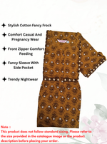 Cotton FROCK Model Casual Wear Nighties | Stylish Pleated Frock Style | Multipurpose Nighties | Pregnancy Wear | Pleated Model | Stylish Nighties for Stylish Women (PWC)