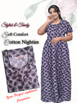 MANGAI New Regular Fit Cotton Printed Nighties - All Over Printed Stylish Nightwear for Stylish Women | Side Cut Pocket | Beautiful Nighties for Stylish Women's | Colorful Printed Cotton Nighties (CTCC)