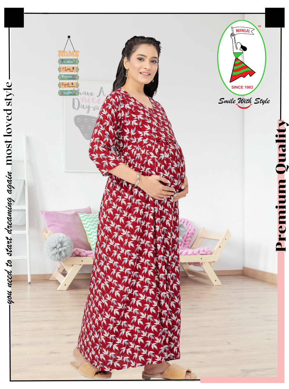 New Collection'sONLY MINE 4-IN-ONE Mom's Wear - Soft & Smooth Rayon | Maternity | Feeding | Maxi | Long Frock | Casual Wear | Perfect Maternity Collection for Pregnancy Women's