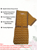 Cotton FROCK Model Casual Wear Nighties | Stylish Pleated Frock Style | Multipurpose Nighties | Pregnancy Wear | Pleated Model | Stylish Nighties for Stylish Women (PWC)