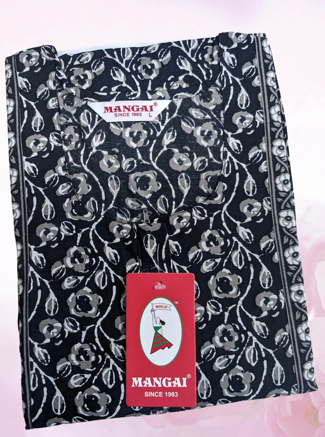 MANGAI Cotton Printed Maternity Wear for Pregnancy Women's | Soft Cotton | Above Knee Length Covered | Front Open Zipper| Beautiful Printed Maternity Wear