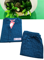 New MANGAI Stylish Cotton Night Suits for all Stylish Women's | Long Sleeve with Size Pocket Beautiful all Over Printed Elastic Waist Top & Bottom Cord Set your Perfect Nightwear Companion (MCNS)