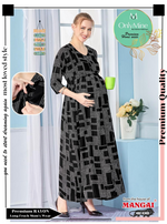 New ArrivalsONLY MINE Premium 4-IN-ONE Mom's Wear - Soft & Smooth Rayon | Maternity | Feeding | Long Frock | Casual Wear for Pregnancy Women's (4-IN-ONE-LFRK)