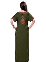 MANGAI Premium KARACHI Embroidery Nighties | Beautiful Embroidery Design's | Branded Quality | Half Sleeve | Regular Model | Stylish Nightdress for Women (KEM)