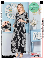 New ArrivalsONLY MINE Premium 4-IN-ONE Mom's Wear - Soft & Smooth Rayon | Maternity | Feeding | Long Frock | Casual Wear for Pregnancy Women's (4-IN-ONE-LFRK)