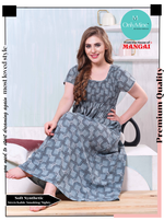 ONLY MINE Premium Smokey Nighty | Stretchable Elastic Type | Beautiful Pleated Model | Side Pocket | Stylish Nighty for Stylish Women's (OM-RAH)