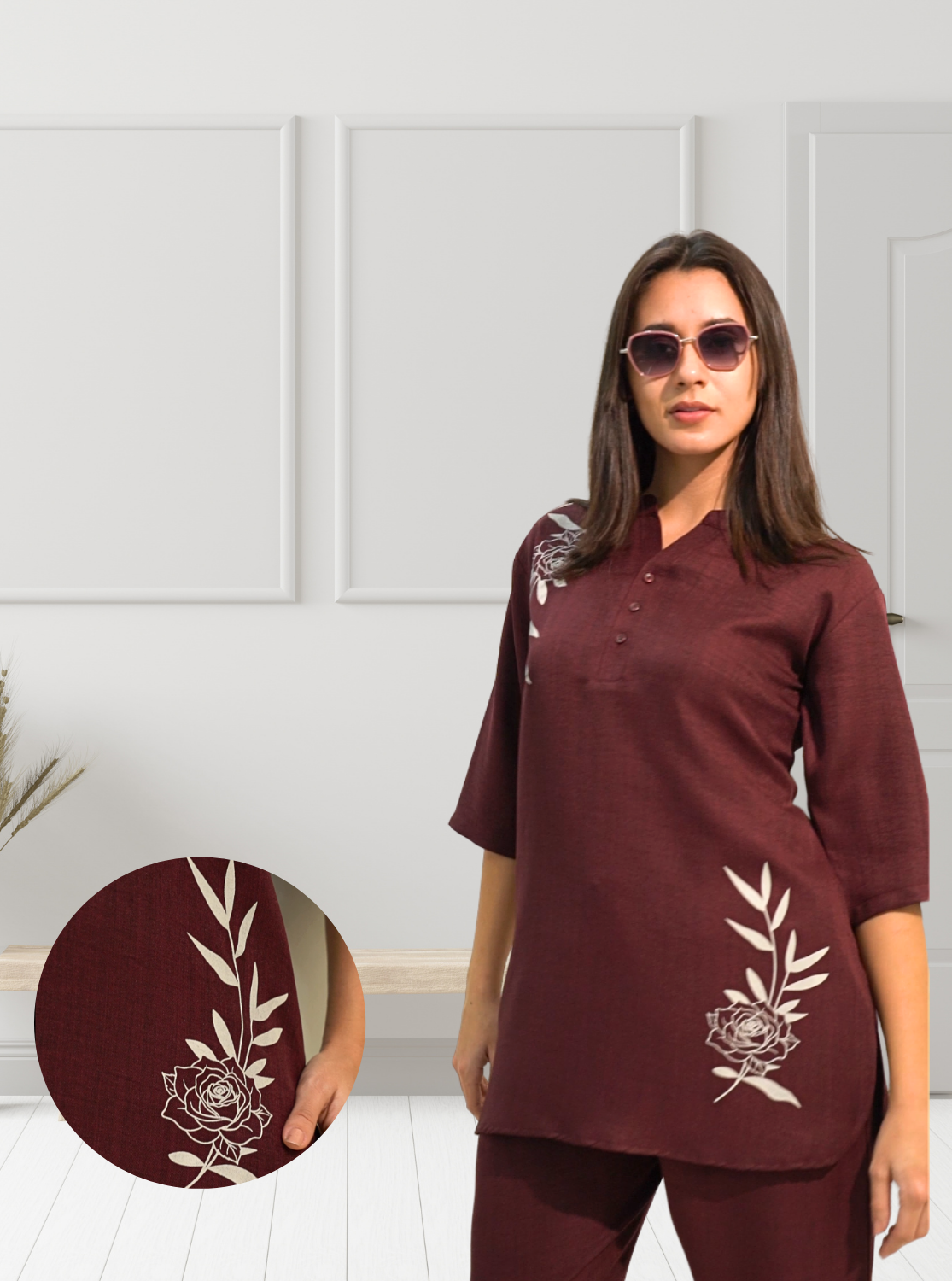 MANGAI Premium Cotton Printed Night Suits | Stylish Print's All Over | Top & Bottom Set | 3/4 Sleeve | Trendy Night Suits for Stylish Women's (MLNS)