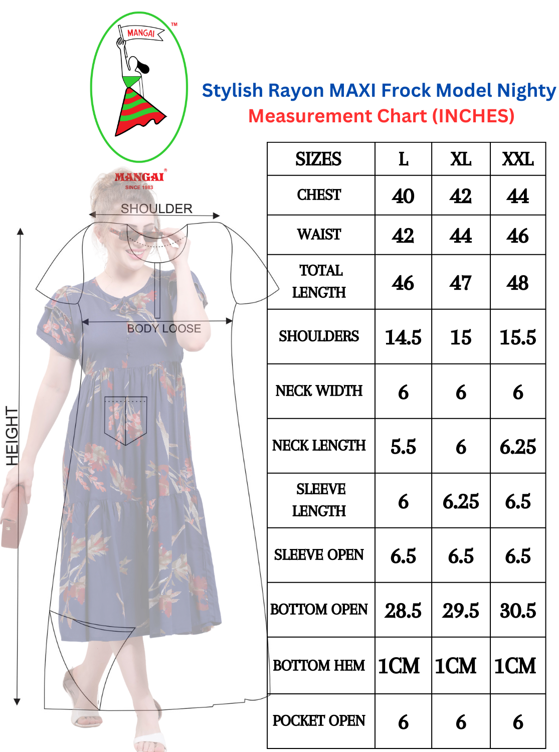 Length FROCK Model Nighties