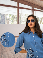 MANGAI Premium Cotton Printed Night Suits | Stylish Print's All Over | Top & Bottom Set | 3/4 Sleeve | Trendy Night Suits for Stylish Women's (MLNS)