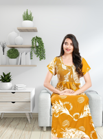 MANGAI RAYON Smocking Nighty | Beautiful Pleated Design | Side Pocket | Stylish Nighty for Trendy Women's | Your Perfect Nightwear Collection's (SRN)