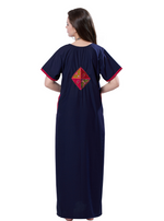 MANGAI Premium KARACHI Embroidery Nighties | Beautiful Embroidery Design's | Branded Quality | Half Sleeve | Regular Model | Stylish Nightdress for Women (KEM)