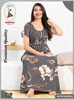 MANGAI RAYON Smocking Nighty | Beautiful Pleated Design | Side Pocket | Stylish Nighty for Trendy Women's | Your Perfect Nightwear Collection's (SRN)