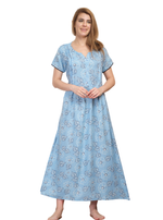 New Arrival MANGAI Premium ALPINE MAXI Model Nighty - Stylish Fancy Maxi Model Nightwear for Stylish Women | Updated Collection's| Beautiful Flared & Pleated Model | Frock Model Nighties for Trendy Women's (HMS)