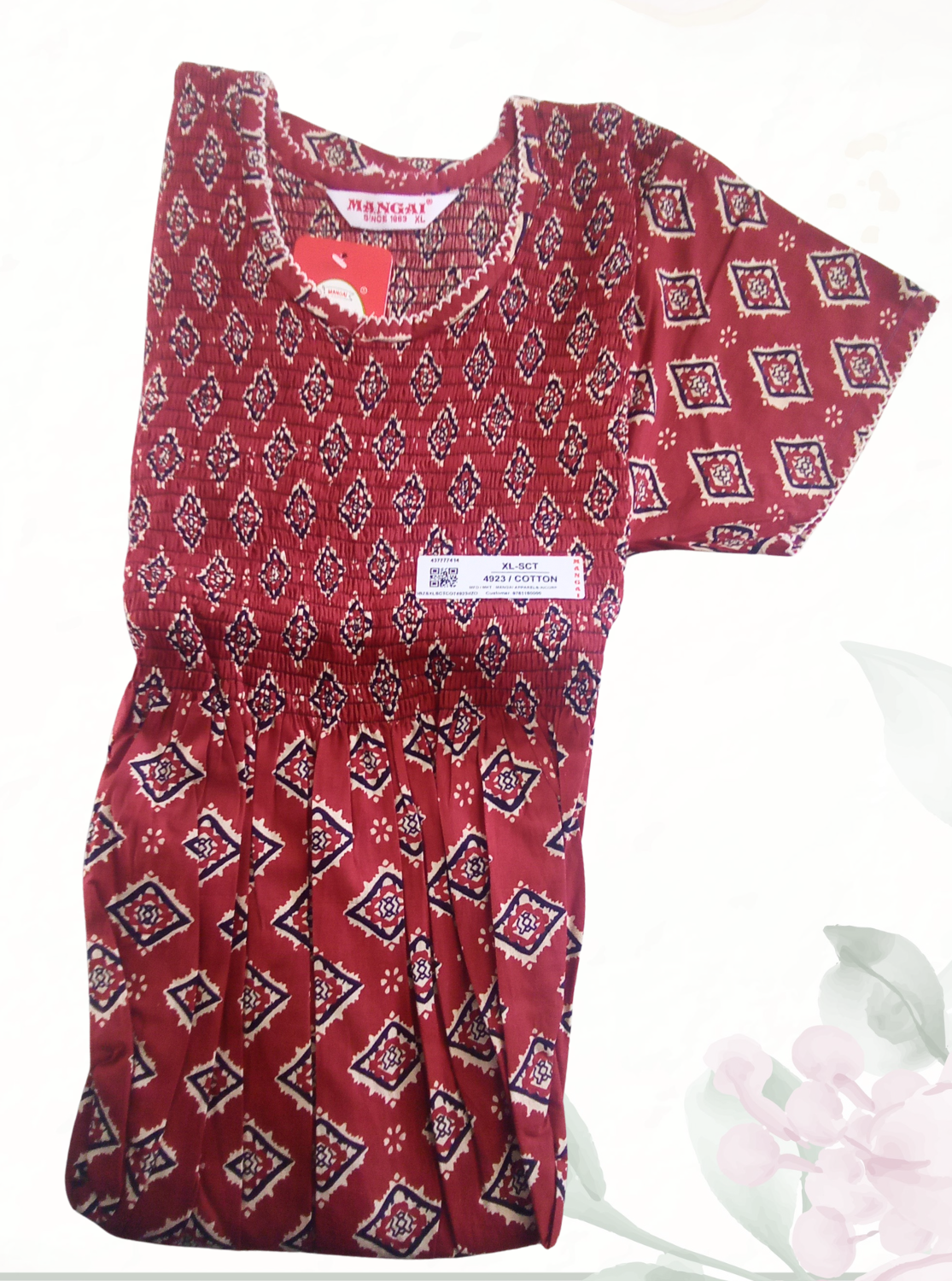 Soft Cotton Stretchable Smocking Nighties for New Arrivals | Daily Comforts & Light Weighted Elastic Nighties| Smocking Nightgown for Trendy Women's (SCT)