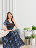 MANGAI RAYON Smocking Nighty | Beautiful Pleated Design | Side Pocket | Stylish Nighty for Trendy Women's | Your Perfect Nightwear Collection's (SRN)