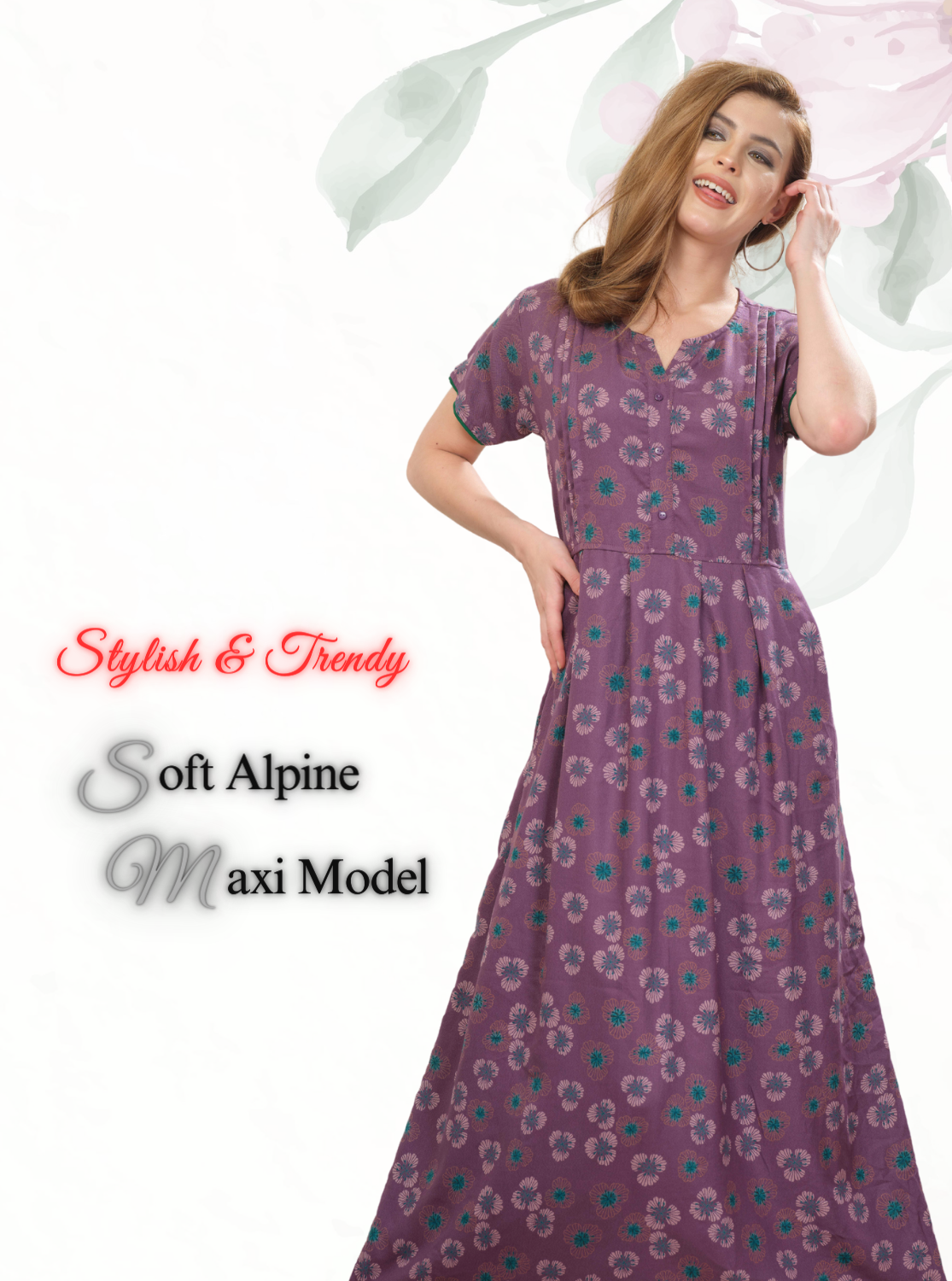 Buy Fancy Maxi Model Nightwear