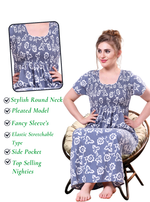 ONLY MINE Premium Smokey Nighty | Stretchable Elastic Type | Beautiful Pleated Model | Side Pocket | Stylish Nighty for Stylish Women's (OM-RAH)