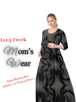 New ArrivalsONLY MINE Premium 4-IN-ONE Mom's Wear - Soft & Smooth Rayon | Maternity | Feeding | Long Frock | Casual Wear for Pregnancy Women's (4-IN-ONE-LFRK)