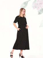 MANGAI HOSIERY Cotton Zipless Feeding Wear | Fancy Sleeve with Round Neck | Flap Open Zipless Feeding wear for Pregnancy Women (MMG)