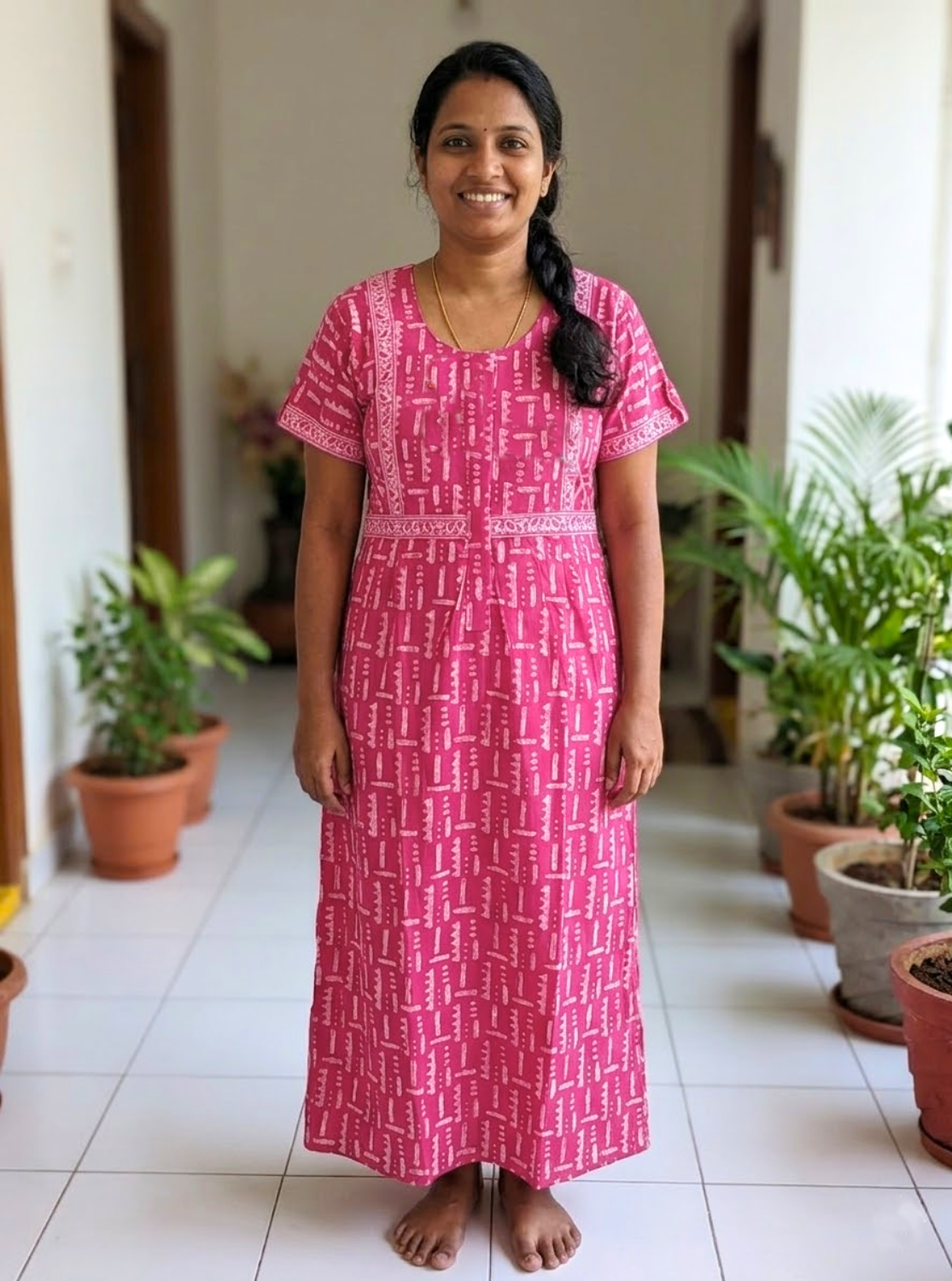 Cotton FROCK Model Casual Wear Nighties | Stylish Pleated Frock Style | Multipurpose Nighties | Pregnancy Wear | Pleated Model | Stylish Nighties for Stylish Women (PWC)