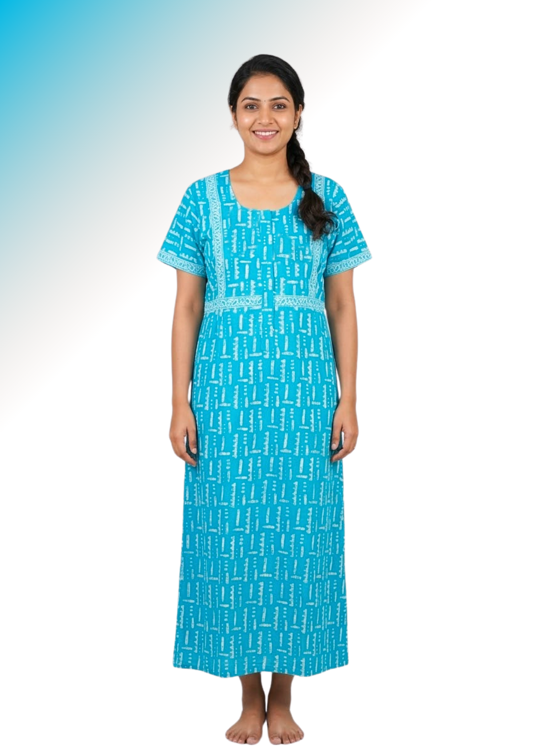 Cotton FROCK Model Casual Wear Nighties | Stylish Pleated Frock Style | Multipurpose Nighties | Pregnancy Wear | Pleated Model | Stylish Nighties for Stylish Women (PWC)