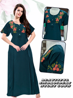 Stylish Embroidery Nightgown | Superior Quality Bizzy - Lizzy Nighty | Plain Pattern with Beautiful Embroidery Work's | Updated Collection's (CPL)